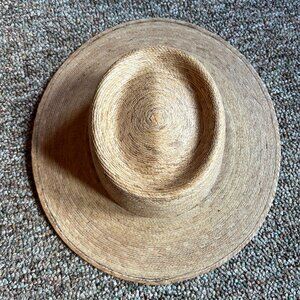 Sun hat - Lack of Color Palma Boater - Natural palm leaf straw hat - Size L/XL